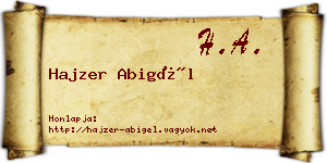 Hajzer Abigél névjegykártya